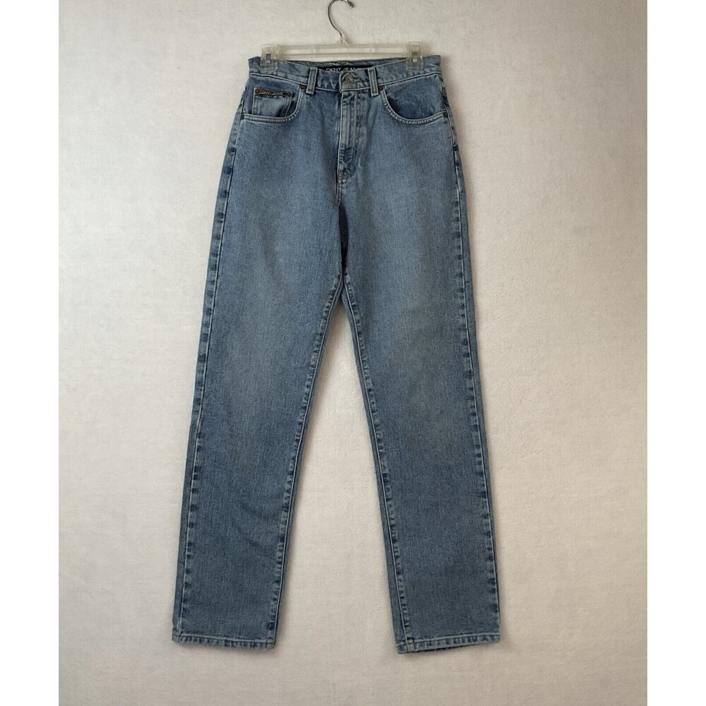 DKNY Jeans Womens 6 Blue Denim Straight Leg Light Wash High Waist